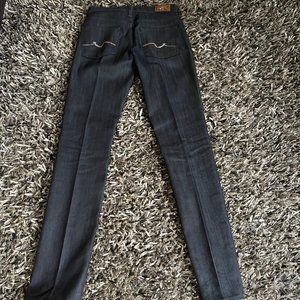7 FOR ALL MANKIND Straight jeans Sz 26 with Swarovski crystals.  BEAUTIFUL!!
